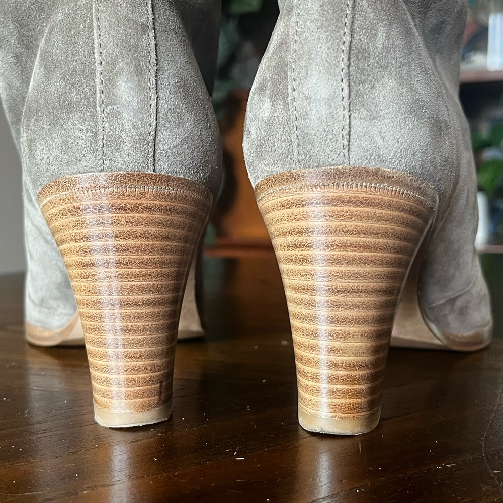 VINCE Casper Leather Knee High Pull-On Boots in Flint Gray Women’s Size 7.5 - Picture 7 of 15